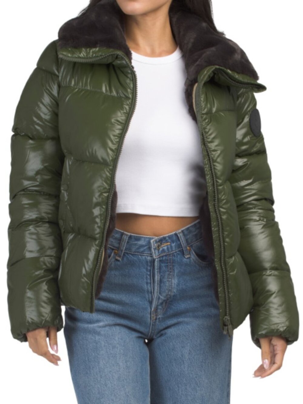 SAVE THE DUCK Moma Faux Fur Lined Puffer Jacket